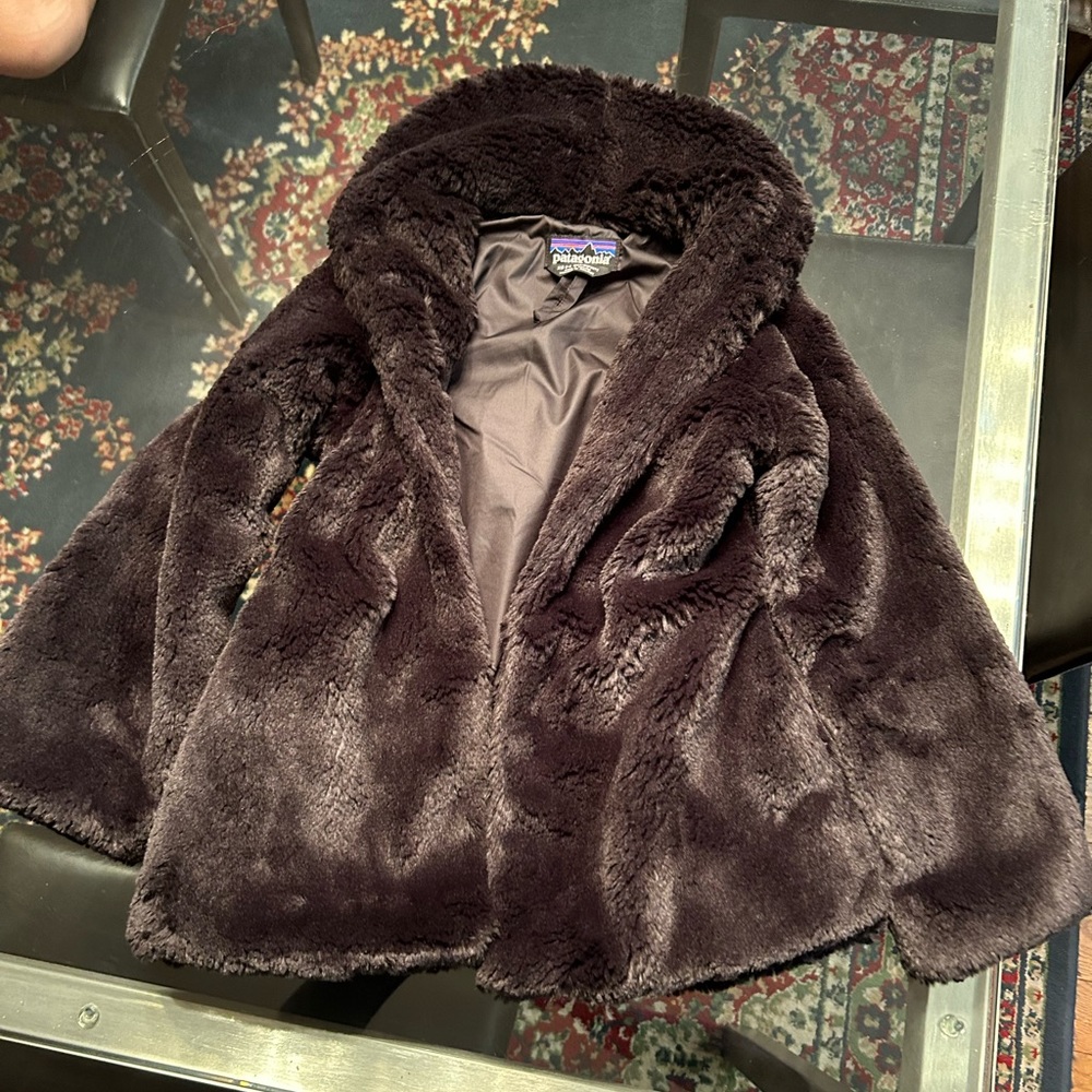 Patagonia girls faux fur coat